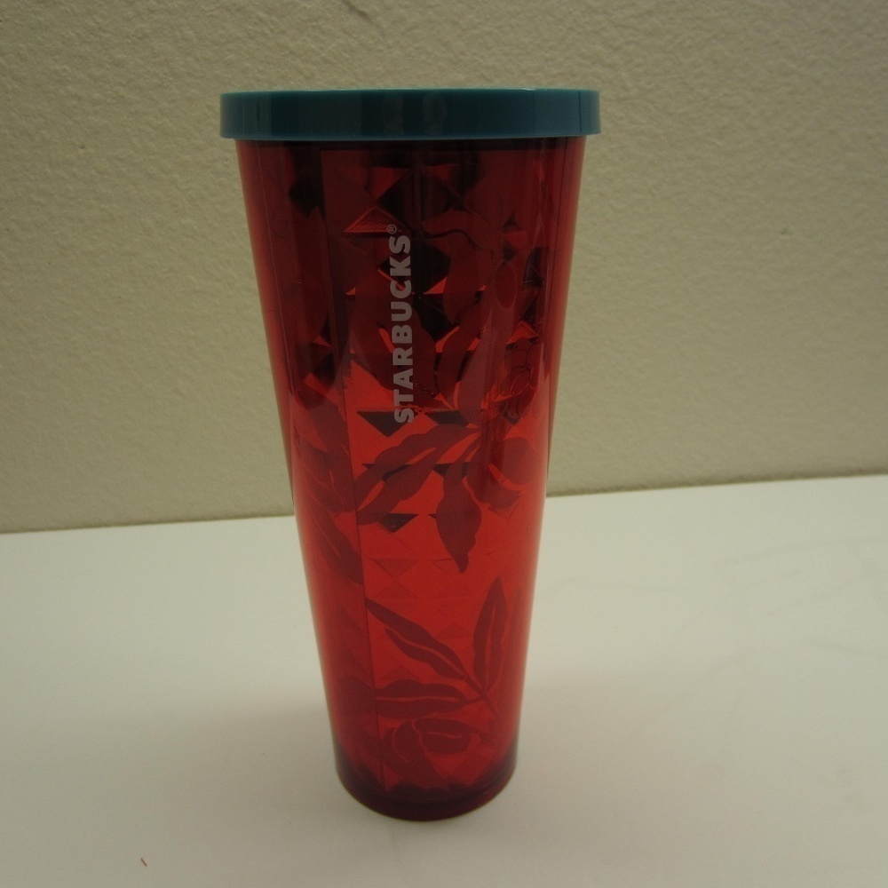 Starbucks Limited Edition Red Foil‎ Holly Berry Cold Cup Tumbler Venti 24oz 710m